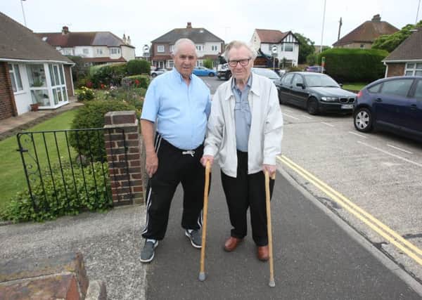 Raymond Ashdown, right, and his neighbour John Sopp. Picture: Derek Martin