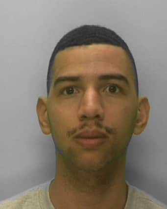 Aaron Hudson was caught dealing drugs near an Eastbourne play area.