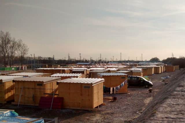 The refugee camp in Dunkirk