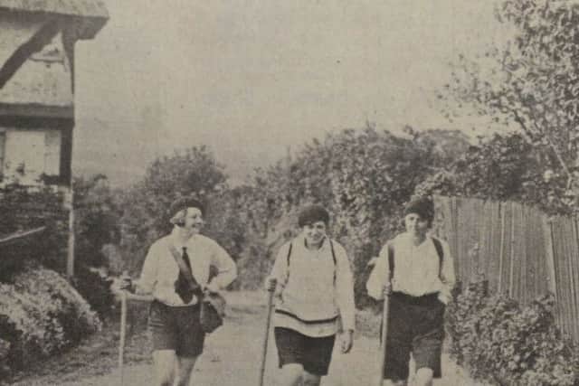 Hikers at Houghton in 1930