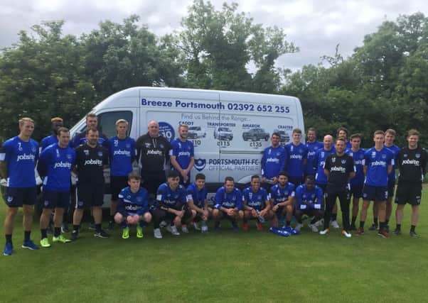 Pompey players and staff come together for a group picture on their pre-season tour of Ireland    Picture: Neil Allen