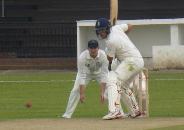 Bexhill v Billingshurst cricket action - Shane West batting for Billingshurst SUS-160907-222844002