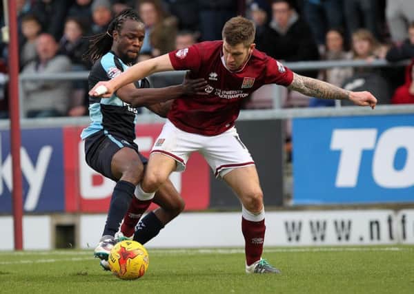 Cobblers V Wycombe Wanderers. 
James Collins. NNL-160222-012220009