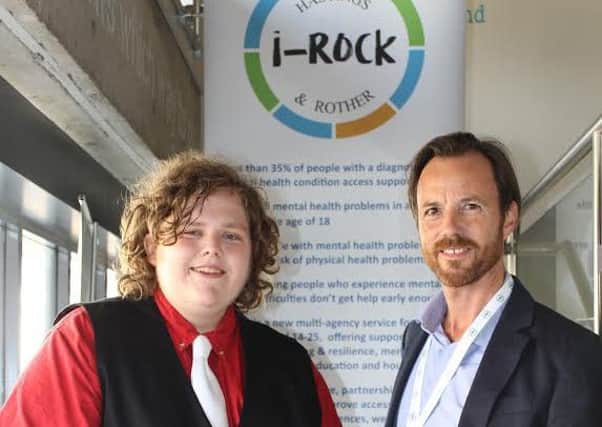 Actor Sam Coleman cuts the ribbon with Dr Rick Fraser,  Clinical Director of Children and Young Peoples Services at Sussex Partnership. SUS-161207-130841001