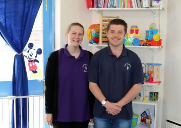 Kim Stevens, Nursery Manager with Martin Greenham Clock Tower Nursery Apprentice
