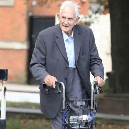 George Horace Connell, 92, from Bognor Regis leaving court on Tuesday. Picture Eddie Mitchell