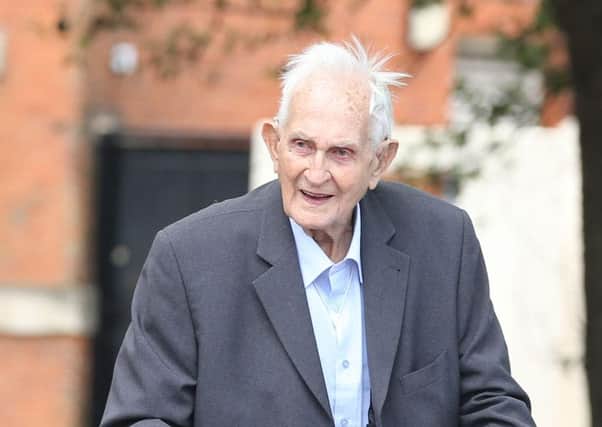 George Horace Connell, 92, from Bognor Regis leaving court on Tuesday. Picture Eddie Mitchell