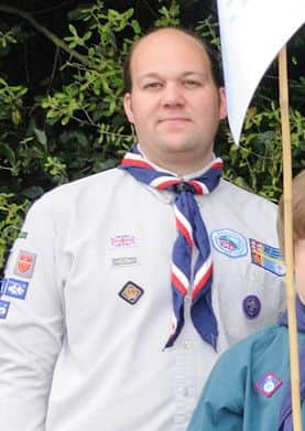 Matthew Lock in his Scout uniform at the 1st Battle Scouts parade in Battle in 2011. Picture by: TONY COOMBES PHOTOGRAPHY