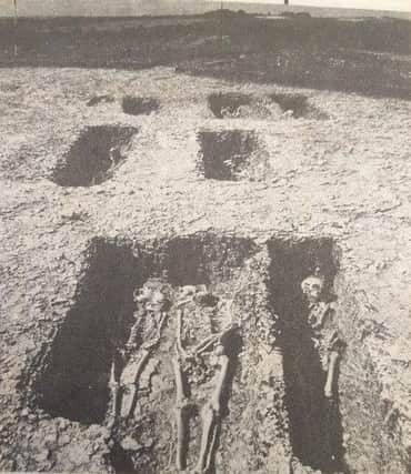 The seventh century graves in the cemetery unearthed by archaeologists at East Marden. The cemetery dates from the late fifth century