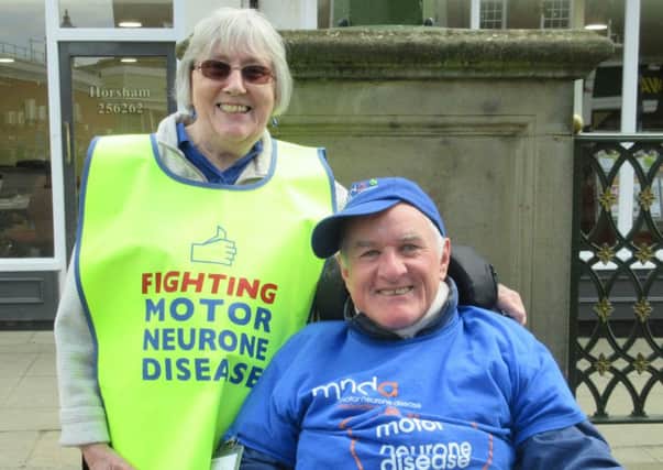 Chris Sheridan, vice-chair, MND Association, West Sussex branch and Andy Spriggs.