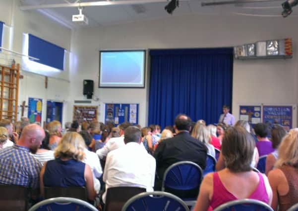 The meeting took place at St Nicolas and St Mary CE Primary School in Shoreham on July 18