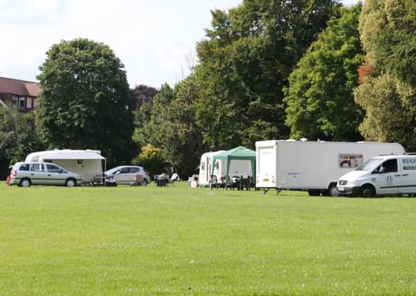 Travellers are camped in Victoria Park, Worthing. Picture: Eddie Mitchell