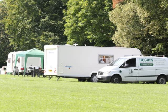 Travellers have been spotted in Victoria Park, Worthing. Picture: Eddie Mitchell