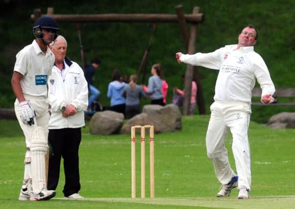 Seven-wicket hero Paul Brookes bowling for Crowhurst Park against Chichester Priory Park