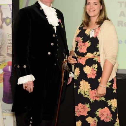 Hannah Cordrey, 23, from Worthing, with Mark Spofforth, high sheriff of West Sussex (photo by Liam Hoad). SUS-160715-110338001