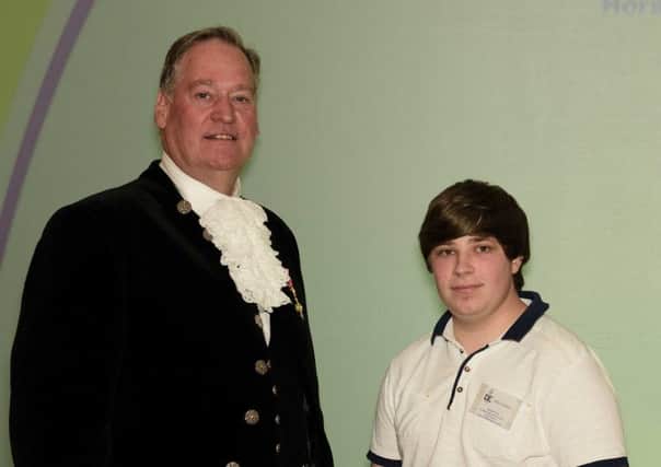 Robert Cox from Southwater with Mark Spofforth, high sheriff of West Sussex (photo by Liam Hoad). SUS-160715-111307001