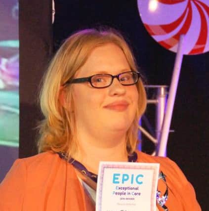 Exceptional People in Care (EPIC) Awards winner Melissa Tallon SUS-160715-112808001
