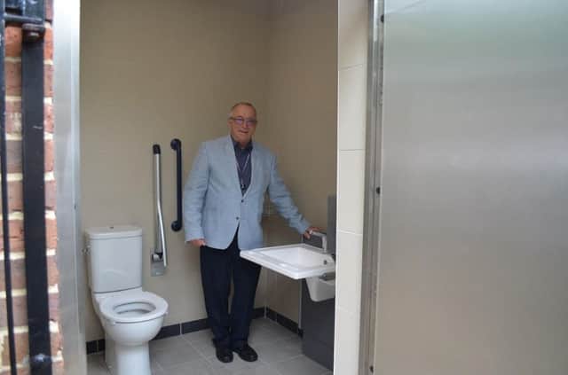 Councillor Roger Barrow, Cabinet Member for Environment at the now fully accessible facilities in Northgate Car Park, Chichester