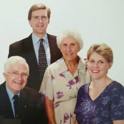 Geoffrey Godden with his son Jonathan, wife Jean and daughter-in-law Sally