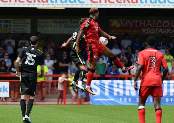 Action from Crawley Town v Brighton and Hove Albion. Picture by Phil Westlake