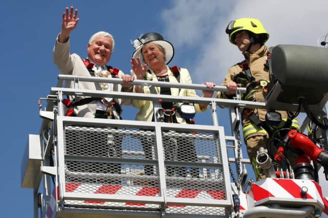 Worthing mayor and enjoying last year's fire station open day. Picture: Derek Martin