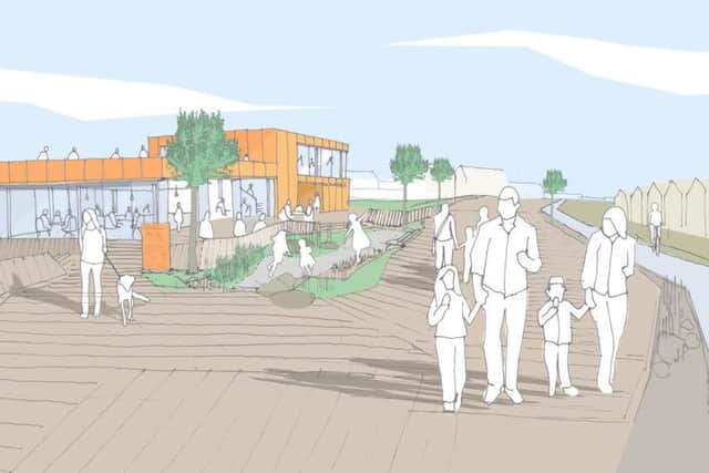 One of the options for redevelopment of Shoreham Beach Green SUS-160718-143023001
