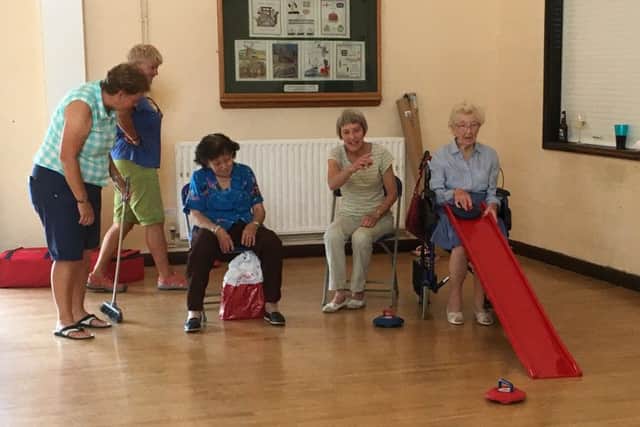 The new age kurling meant the less able-bodied could be involved in the sports afternoon on Sunday
