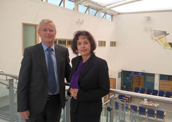 Marianne Griffiths (right), chief executive of Western Sussex Hospitals NHS Foundation Trust, and Mike Viggers, chairman