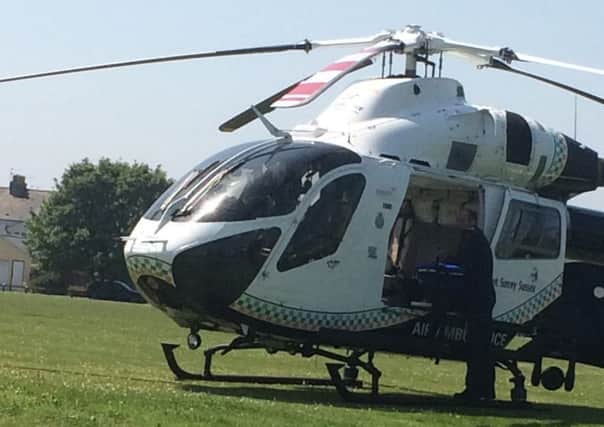 Kent, Surrey and Sussex air ambulance. Photo by Melissa Small.