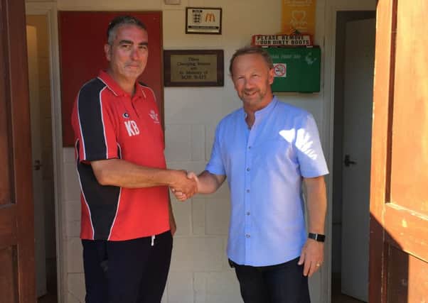 TD Shipley manager Kevin Bartlett, left, with chairman Mark Curtis SUS-160725-132606002