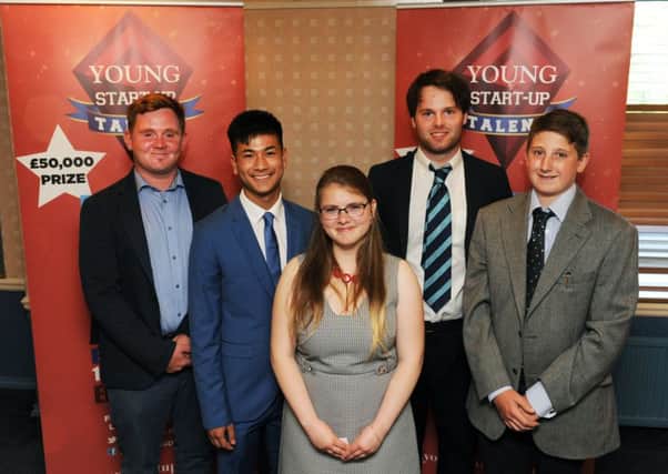 The five semi-finalists of the Young Start-up Talent competition. Photo by Jon Rigby.