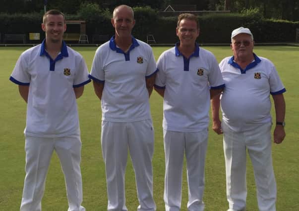 The Sidley Martlets Bowls Club team which is through to the county fours final