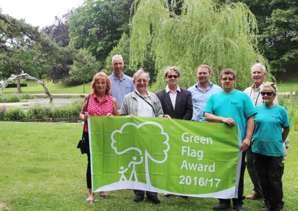 Friends of Alexandra Park and The Landscape Group staff together with Murray Davidson the council's environment and natural resources manager, Cllr Richard Street, Cllr Warren Davies, David Henry - The Landscape Group