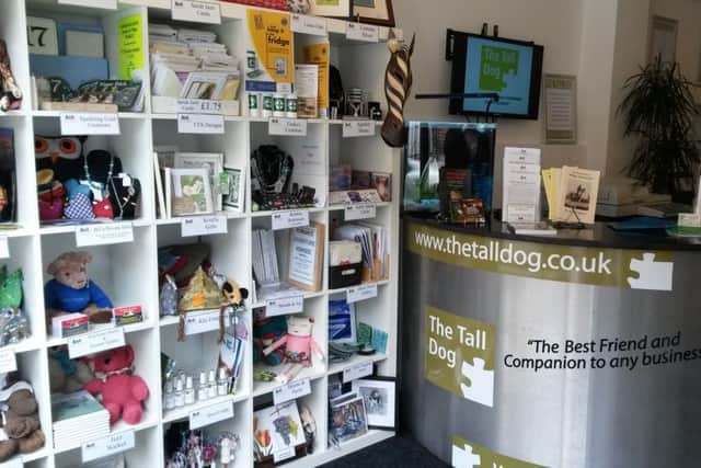 Inside the Midhurst Hub at The Tall Dog on Rumbolds Hill, at the entrance to the high street