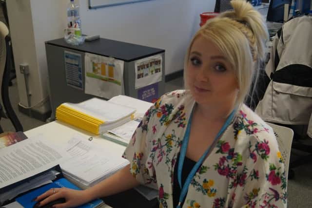 Samantha McIver is studying for her second apprenticeship having completed a Level 2 at a local law firm. Photo courtesy of SCCH