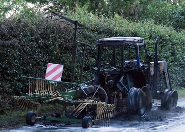 Tractor fire near Five Ashes. Photo by Nick Fontana SUS-160724-102811001