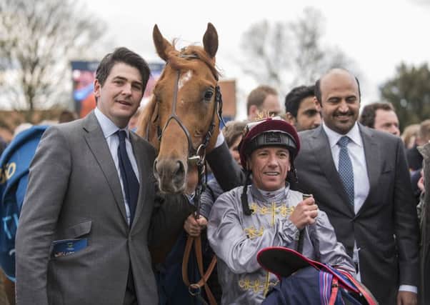 Galileo Gold and connections after their 2000 Guineas win / Picture by Mark Westley