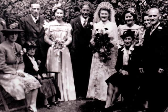 Reg and Bertha Winton's wedding day, July 20, 1946