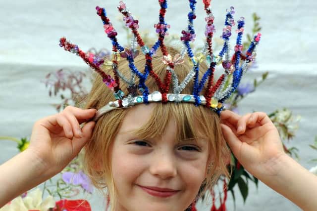 Megan Paton, five, won a first prize for her tiara. Picture: Kate Shemilt ks16000857-6