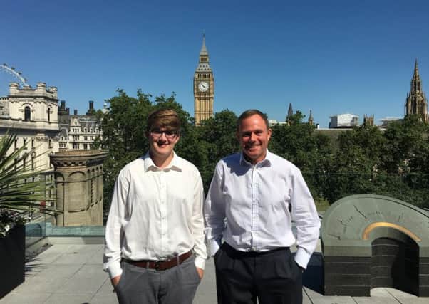 Finn Middleton with Arundel and South Downs MP Nick Herbert