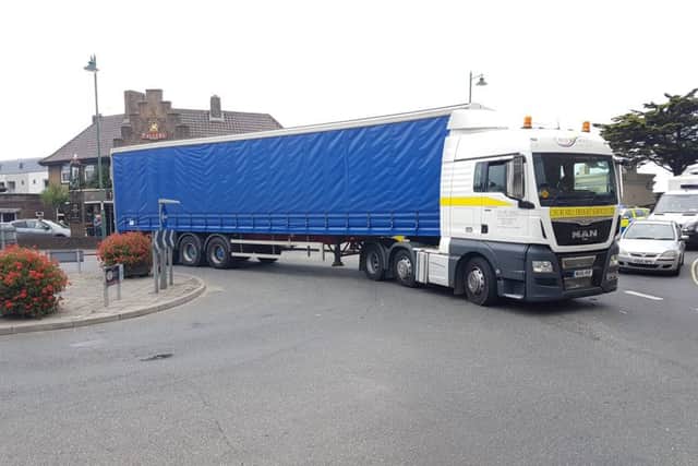 A lorry broke down in Shoreham this morning and is still causing delays. Picture: Eddie Mitchell