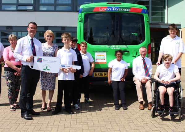 The iconic Lords Taverners minibus handed to Oak Grove College is one of 40 being given out by the charity this year