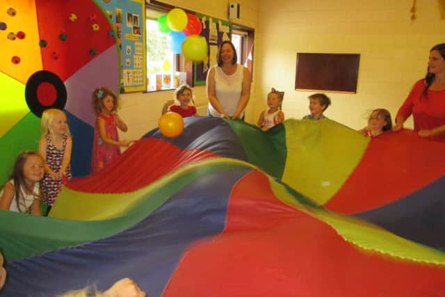 Parachute party fun for the children