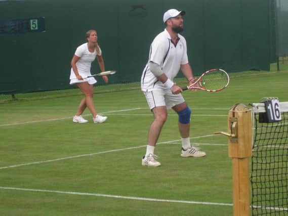 Annabel Watson and Mark Hadley, last year's mixed doubles winners at the Rye LTC Open Tournament