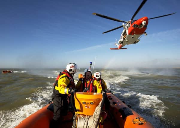 Selsey and Littlehampton lifeboats and the helicopter took part in a Joint search for a windsurfer