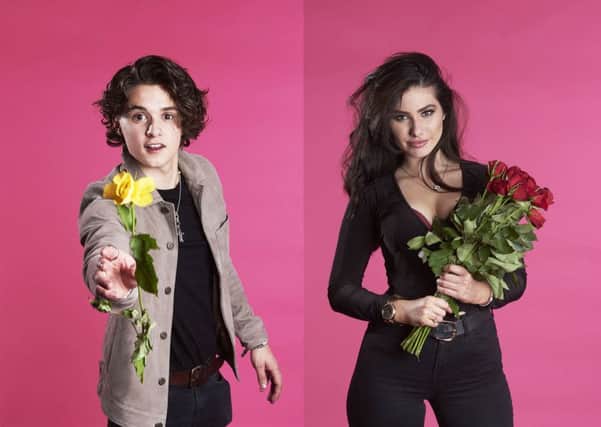 The Vamps lead vocalist Brad Simpson and Worthing girl Isobel Mills. Photo: Channel 4   SUS-160729-162336001