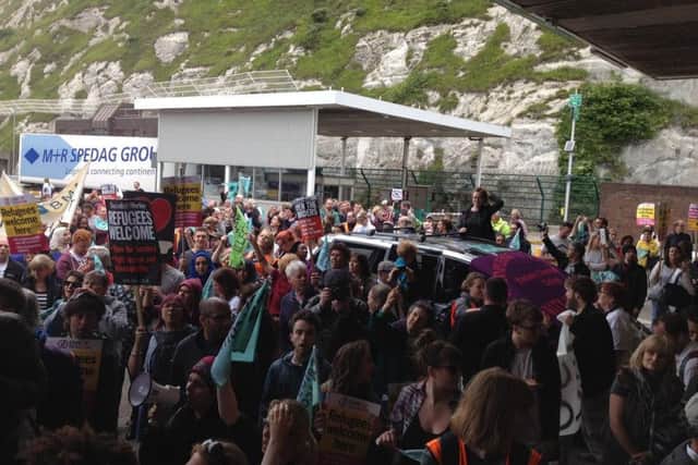 The convoy of 200 cars stopped at Dover and prevented from crossing the Channel