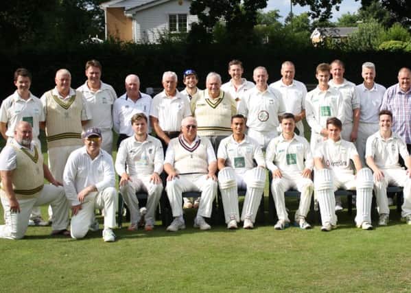 Three Bridges Cricket Club Class of 96 and current first team line-up SUS-160208-112006002