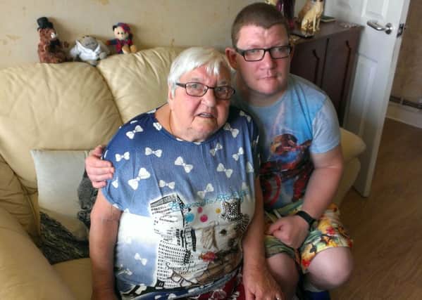 Eileen Rainbow, 83, and her grandson Wayne Rainbow, 35. Picture: James Butler