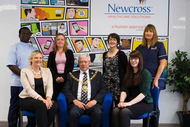 Newcross Healthcare group with councillor Budge